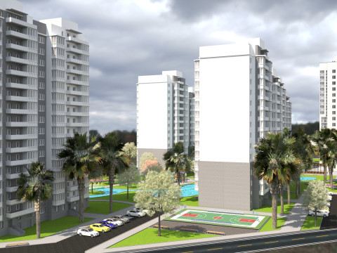 Complejo de apartamentos moderno Modelo 3D