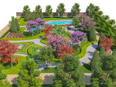 Ботанічний вировий сад 3D Модель