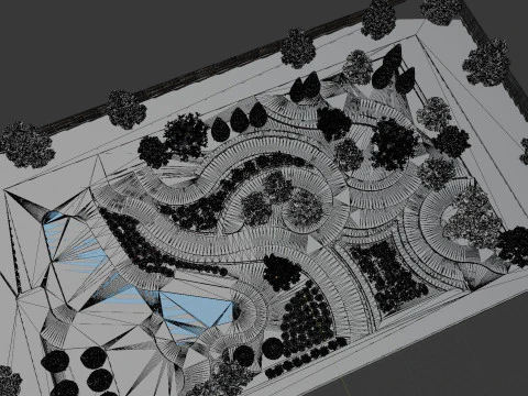 Ботанический вихревой сад 3D Модель