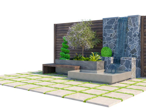 現代禅庭の水特集 3Dモデル