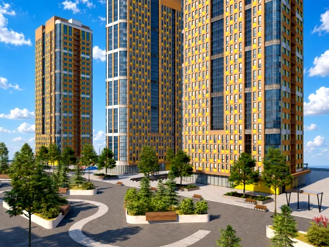 Complete Urban Landscape and Housing Scene 3D Model