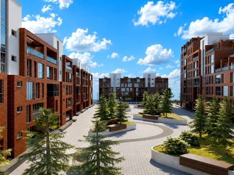 Complete Urban Landscape and Housing Scene 3D Model