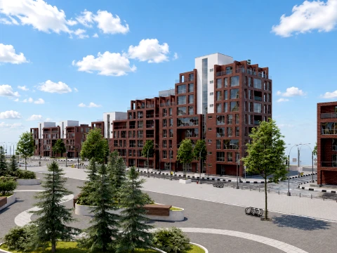 Complete Urban Landscape and Housing Scene 3D Model