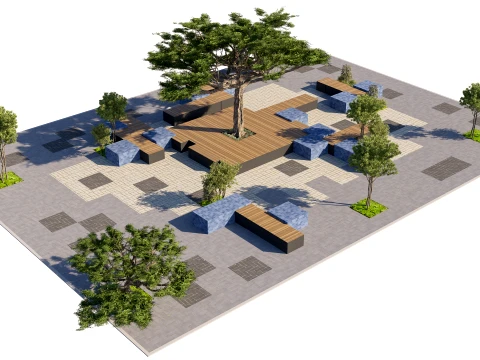 &Ccedil;ağdaş Afrika Uzay Oturma Alanı 3D Model