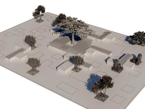 &Ccedil;ağdaş Afrika Uzay Oturma Alanı 3D Model