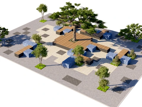 &Ccedil;ağdaş Afrika Uzay Oturma Alanı 3D Model