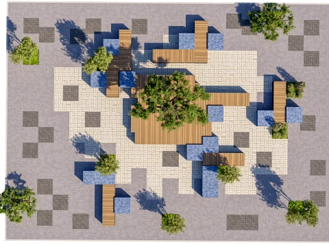 &Ccedil;ağdaş Afrika Uzay Oturma Alanı 3D Model