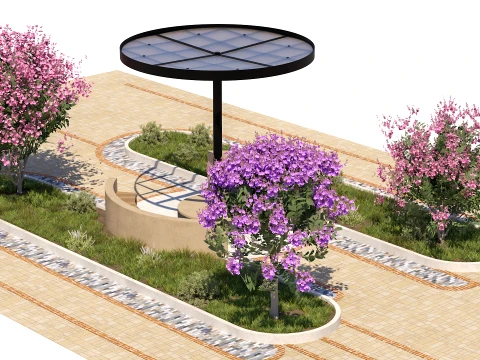 Circular Canopy Landscape Design 3D Model