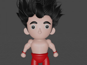 3D Chibi-Goku low-poly 3D 模型