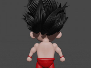 3D Chibi-Goku low-poly Model 3D