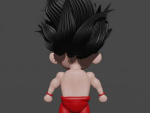 3D Chibi-Goku low-poly 3D Model