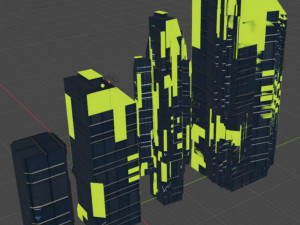 Sci fi buildings Modèle 3D