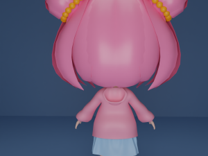 Chibi Girl Character 3D Model