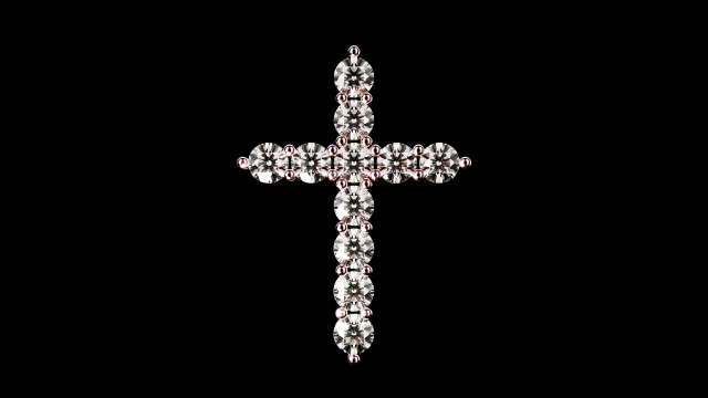 Tiffany Cross Pendant 3D Baskı Modeli .c4d .max .obj .3ds .fbx .stl .blend 