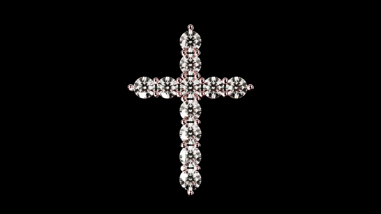Tiffany Cross Pendant 3D Print Model .c4d .max .obj .3ds .fbx .stl .blend 