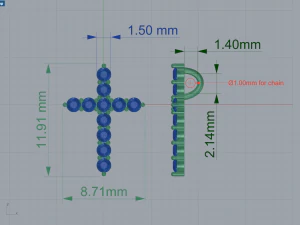 Tiffany Cross Pendant 3D Print Model