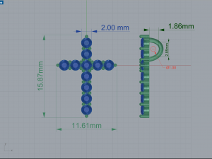 Tiffany Cross Pendant 3D Baskı Modeli