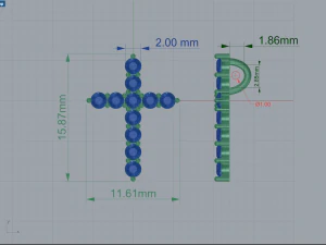 Tiffany Cross Pendant 3D Print Model