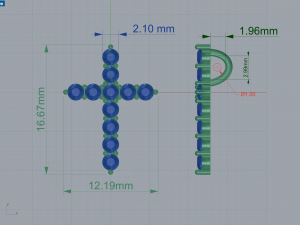 Tiffany Cross Pendant 3D Baskı Modeli