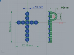 Tiffany Cross Pendant 3D Print Model
