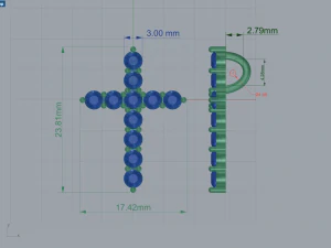 Tiffany Cross Pendant 3D Print Model