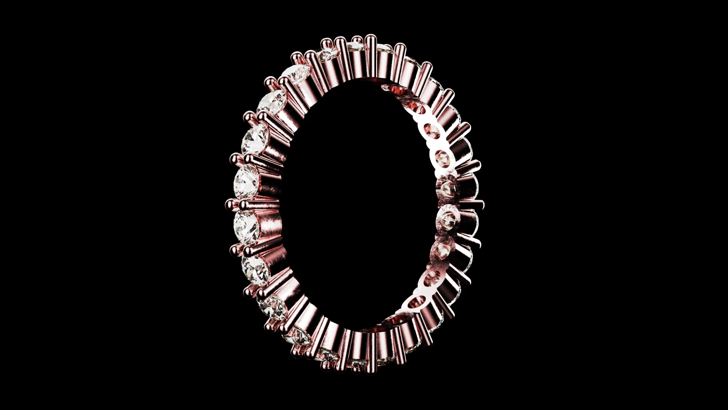 Eternity ring US and EU ring size 3D Print Model .c4d .max .obj .3ds .fbx .stl .blend 