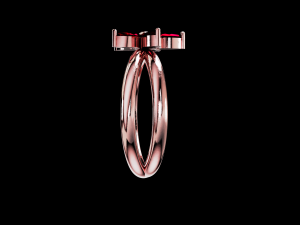 Five Pointed Star Flower Ring Marquise Stones Modelo de Impressão 3D