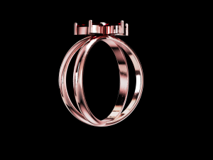 Five Pointed Star Flower Ring Marquise Stones Modelo de Impressão 3D
