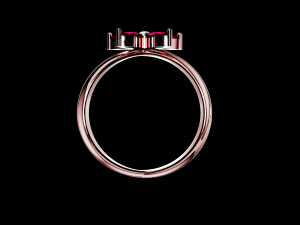 Five Pointed Star Flower Ring Marquise Stones Modelo de Impressão 3D