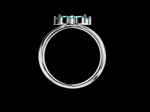 Five Pointed Star Flower Ring Marquise Stones Modelo de Impressão 3D