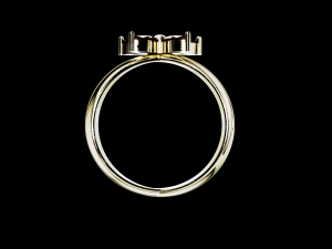 Five Pointed Star Flower Ring Marquise Stones Modelo de Impressão 3D