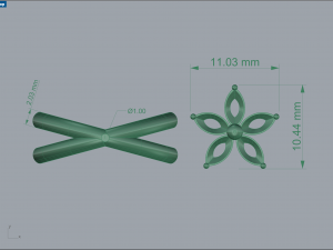 Five Pointed Star Flower Ring Marquise Stones Modelo de Impressão 3D