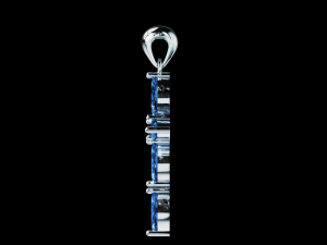 Thin Marquise stones cross pendant and round center stone 3D Baskı Modeli