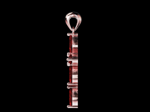 Thin Marquise stones cross pendant and round center stone 3D Baskı Modeli