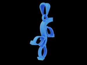 Twig marquise jewelry pendant 3D Print Model