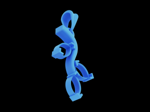 Twig marquise jewelry pendant 3D Print Model