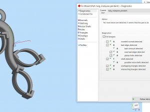 Twig marquise jewelry pendant 3D Print Model