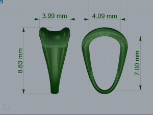 Twig marquise jewelry pendant 3D Print Model