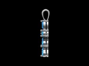 Pear stones cross pendant and round center stone 3D Baskı Modeli