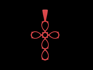 Pear stones cross pendant and round center stone 3D Baskı Modeli