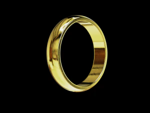 Solid classic wedding ring 3D Print Model