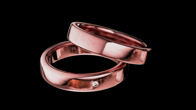 Solid wedding ring and with stone Modelo de impresión 3D .c4d .max .obj .3ds .fbx .stl .blend 