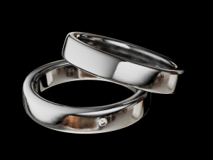 Solid wedding ring and with stone Modelo de impresión 3D