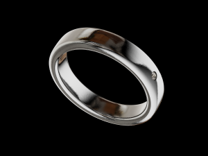 Solid wedding ring and with stone Modelo de impresión 3D