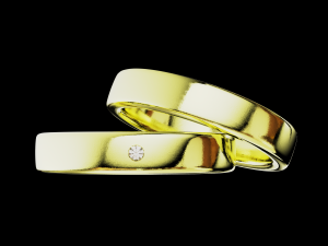 Solid wedding ring and with stone Modelo de impresión 3D