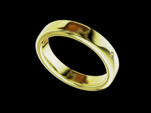 Solid wedding ring and with stone Modelo de impresión 3D
