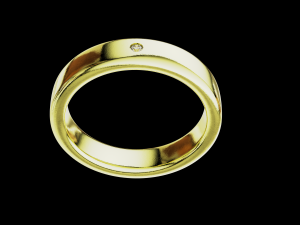 Solid wedding ring and with stone Modelo de impresión 3D