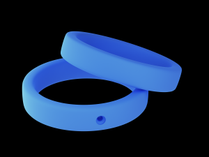 Solid wedding ring and with stone Modelo de impresión 3D