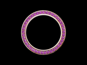 Solid eternity convex ring with stone Modelo de Impressão 3D