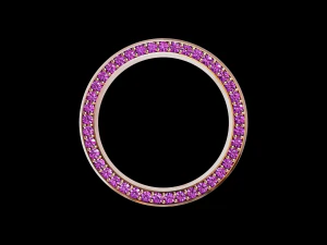 Solid eternity convex ring with stone 3D Print Model